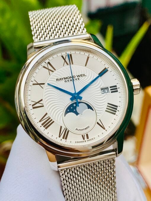 Đồng Hồ Raymond Weil Maestro Moonphase White Dial - 2239M-ST-00659
