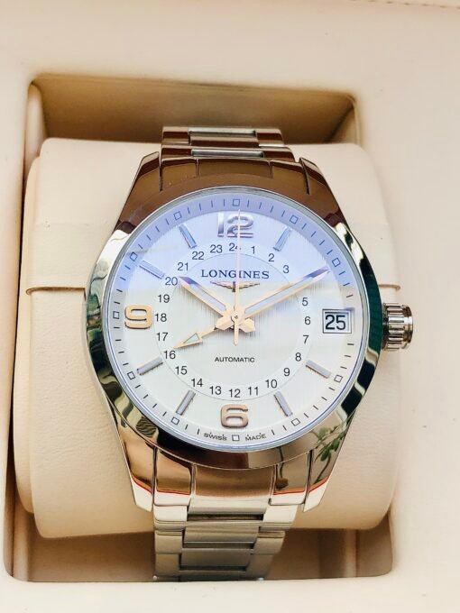 Đồng Hồ Longines Conquest Classic GMT White Dial - L2.799.4.76.6 - Hình ảnh 4