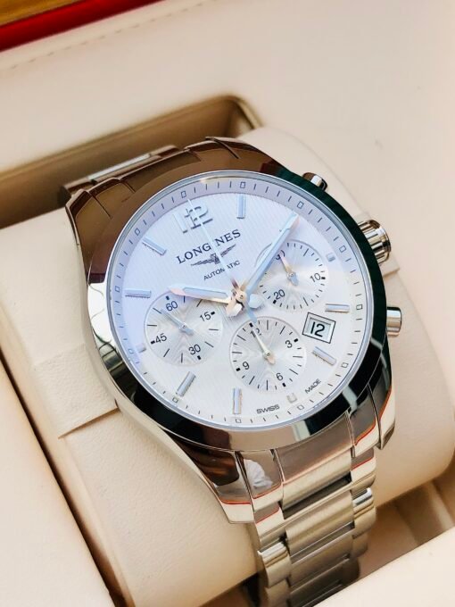 Đồng Hồ Longines Conquest Classic Chronograph White Dial - L2.786.4.76.6 - Hình ảnh 2