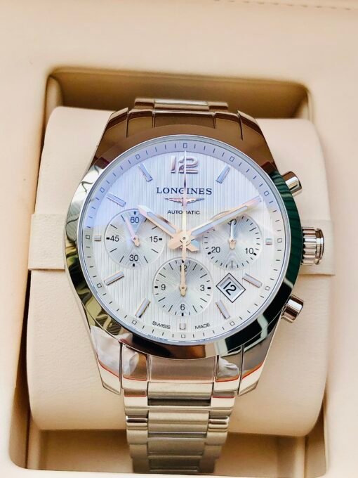 Đồng Hồ Longines Conquest Classic Chronograph White Dial - L2.786.4.76.6
