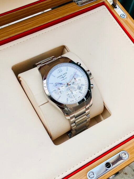 Đồng Hồ Longines Conquest Classic Chronograph White Dial - L2.786.4.76.6 - Hình ảnh 6