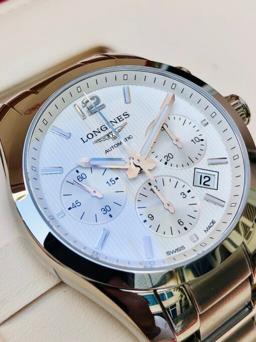 Đồng Hồ Longines Conquest Classic Chronograph White Dial - L2.786.4.76.6 - Hình ảnh 5