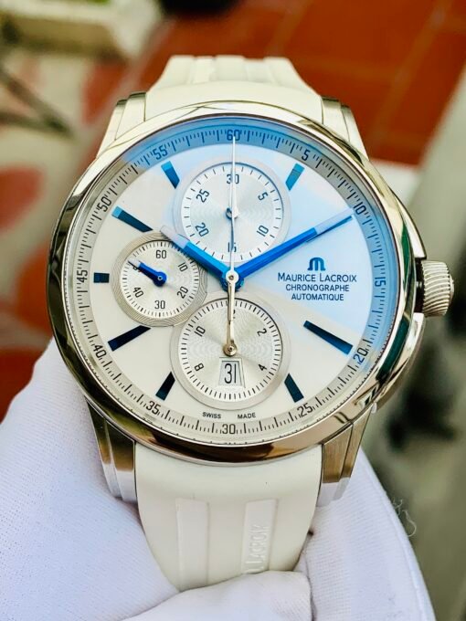 Đồng Hồ Maurice Lacroix Pontos Chronograph Mop White Dial - PT6188-SS001-132 - Hình ảnh 4