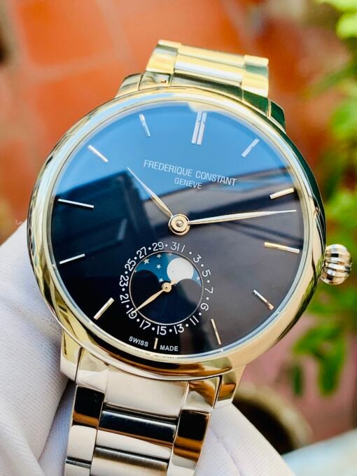 Đồng Hồ Frederique Constant Slimline Moonphase Blue Dial - FC-703N3S6B - Hình ảnh 4