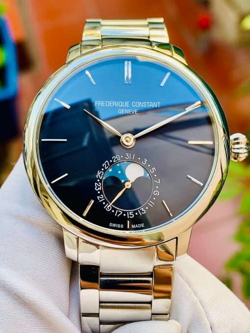 Đồng Hồ Frederique Constant Slimline Moonphase Blue Dial - FC-703N3S6B