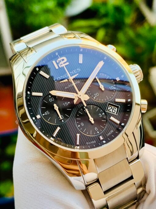 Đồng Hồ Longines Conquest Classic Chronograph Black Dial - L2.786.4.56.6 - Hình ảnh 2