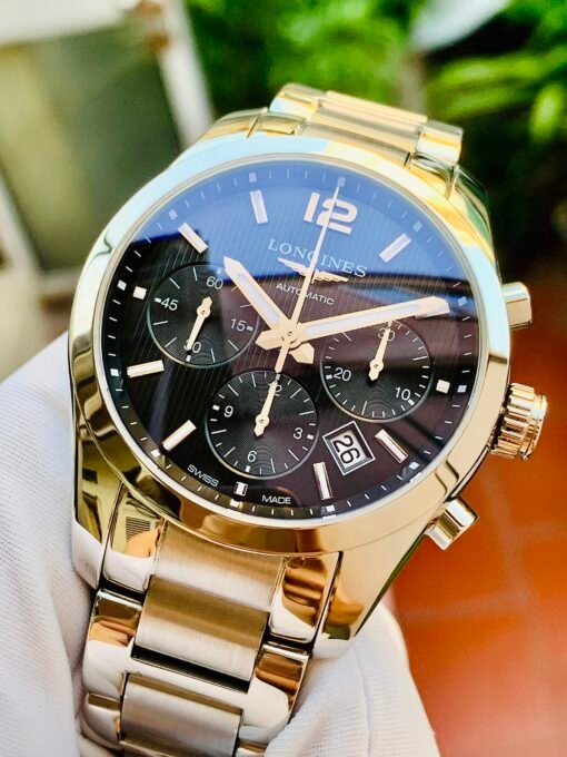 Đồng Hồ Longines Conquest Classic Chronograph Black Dial - L2.786.4.56.6 - Hình ảnh 4