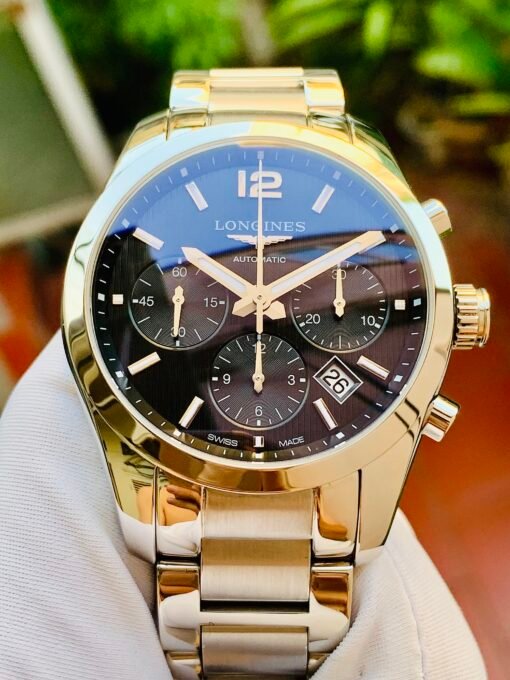Đồng Hồ Longines Conquest Classic Chronograph Black Dial - L2.786.4.56.6