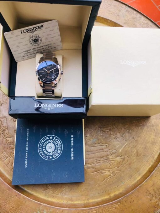 Đồng Hồ Longines Conquest Classic Chronograph Black Dial - L2.786.4.56.6 - Hình ảnh 9