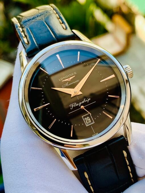 Đồng Hồ Longines Heritage Flagship Black Dial - L4.795.4.58.0 - Hình ảnh 2