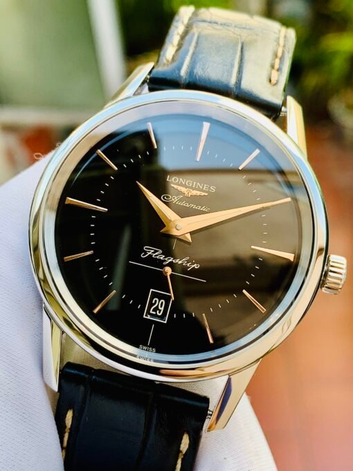Đồng Hồ Longines Heritage Flagship Black Dial - L4.795.4.58.0 - Hình ảnh 4