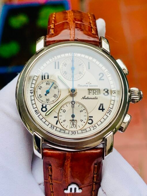Đồng Hồ Maurice Lacroix Masterpiece Chronograph Day Date White Dial - 67668 - Hình ảnh 3