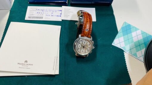 Đồng Hồ Maurice Lacroix Masterpiece Chronograph Day Date White Dial - 67668 - Hình ảnh 8