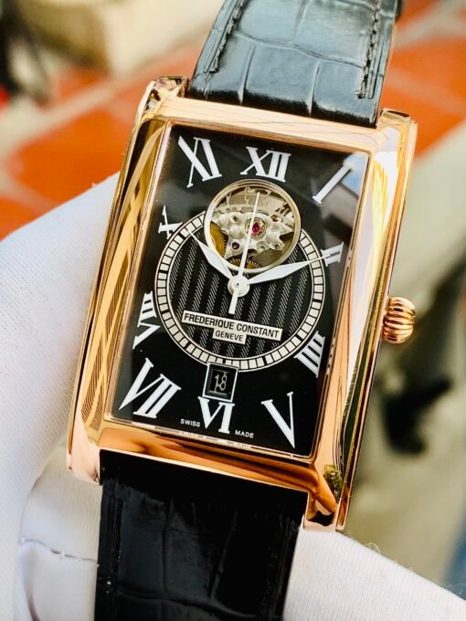 Đồng Hồ Frederique Constant Classic Carrée Heart Beat Rose Gold Black Dial - FC-315BS4C24 - Hình ảnh 4