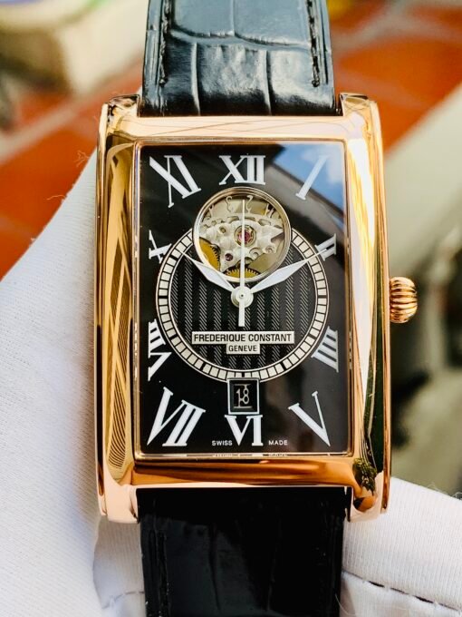 Đồng Hồ Frederique Constant Classic Carrée Heart Beat Rose Gold Black Dial - FC-315BS4C24
