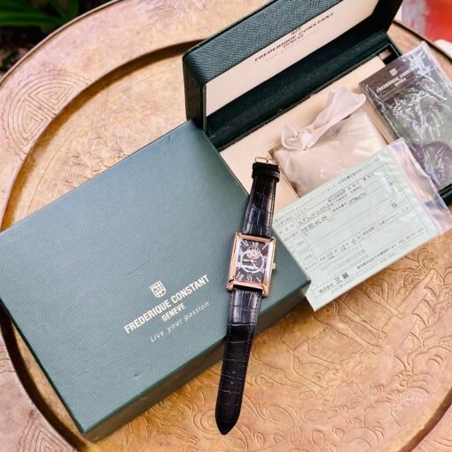 Đồng Hồ Frederique Constant Classic Carrée Heart Beat Rose Gold Black Dial - FC-315BS4C24 - Hình ảnh 8