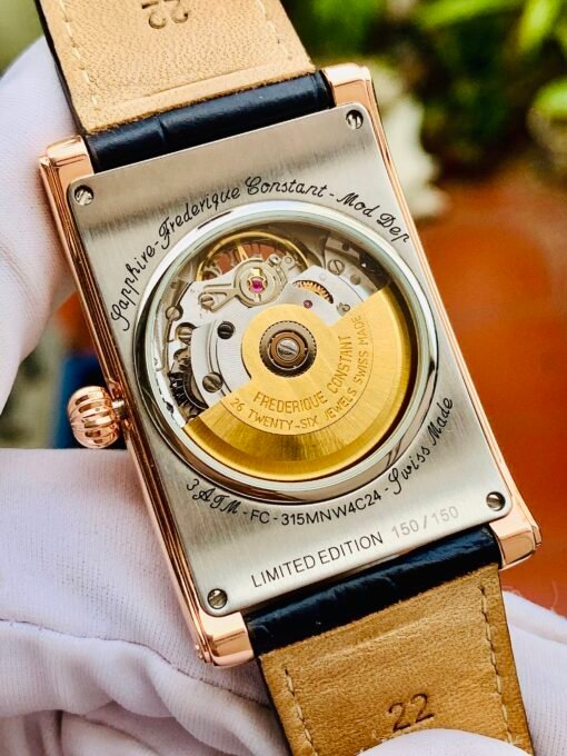 Đồng Hồ Frederique Constant Classic Carrée with Rubber Belt Japan LTD 150/150 Rose Gold - FC-315MNW4C24 - Hình ảnh 6