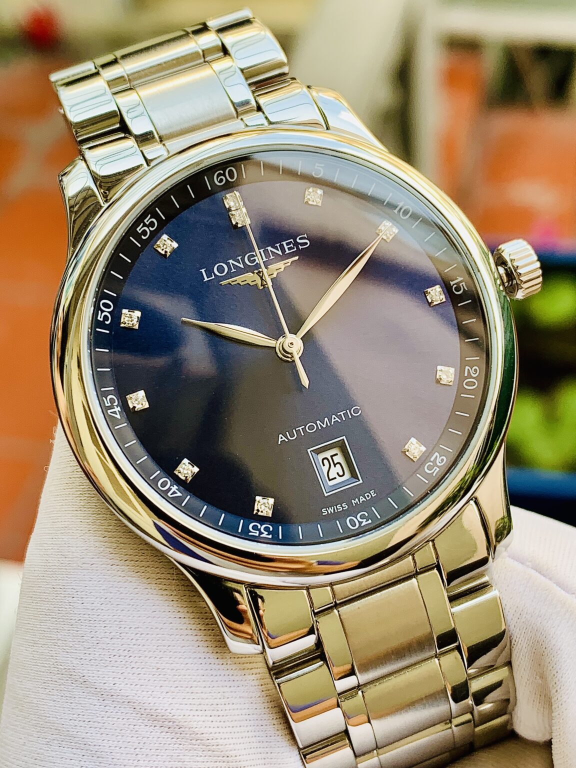 Đồng Hồ Longines Master Collection Diamond Blue Dial  - L2.628.4.97.6