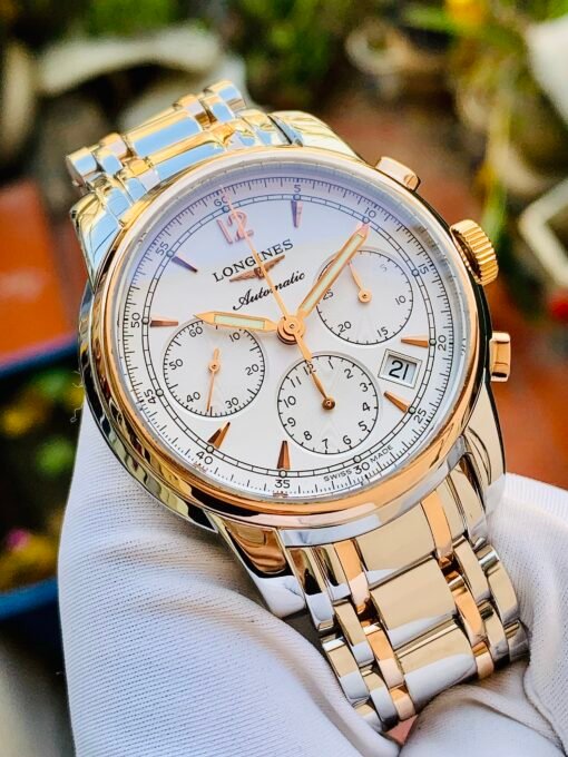 Đồng Hồ Longines Saint-Imier Chronograph Demi Rose Gold 18k - L2.752.5.72.7 - Hình ảnh 2