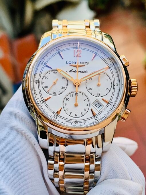 Đồng Hồ Longines Saint-Imier Chronograph Demi Rose Gold 18k - L2.752.5.72.7 - Hình ảnh 3