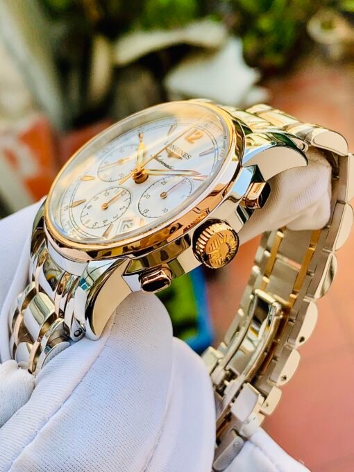 Đồng Hồ Longines Saint-Imier Chronograph Demi Rose Gold 18k - L2.752.5.72.7 - Hình ảnh 5