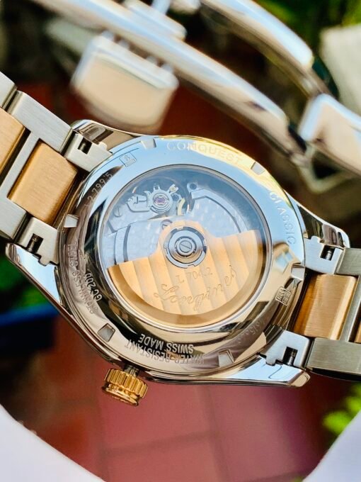 Đồng Hồ Longines Conquest Classic GMT Demi Rose Gold White Dial - L2.799.5.76.7 - Hình ảnh 6