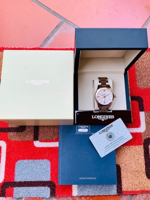 Đồng Hồ Longines Conquest Classic GMT Demi Rose Gold White Dial - L2.799.5.76.7 - Hình ảnh 8