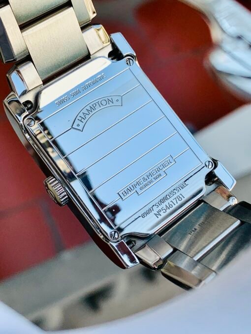Đồng Hồ Baume & Mercier Hampton Rectangular Small Second Silver Dial - MOA10047  - Hình ảnh 6