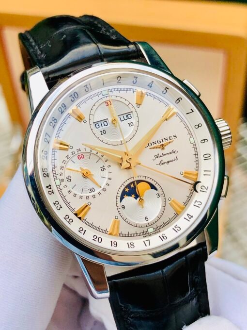 Đồng Hồ Longines Conquest Heritage Compilation White Dial Lịch Ý- LL1.642.4.77.4 - Hình ảnh 2