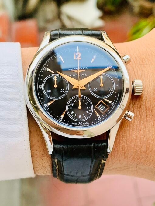 Đồng Hồ Longines Heritage Collection Chronograph Black Dial - L2.742.4.56.0