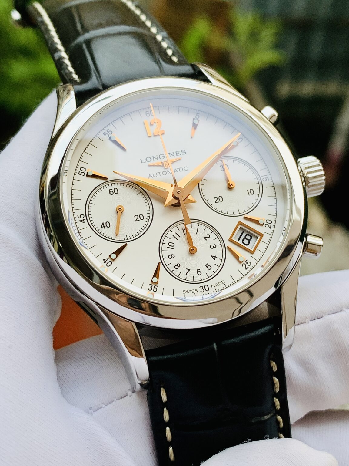 Đồng Hồ Longines Heritage Chronograph White Dial - L2.742.4.76.2