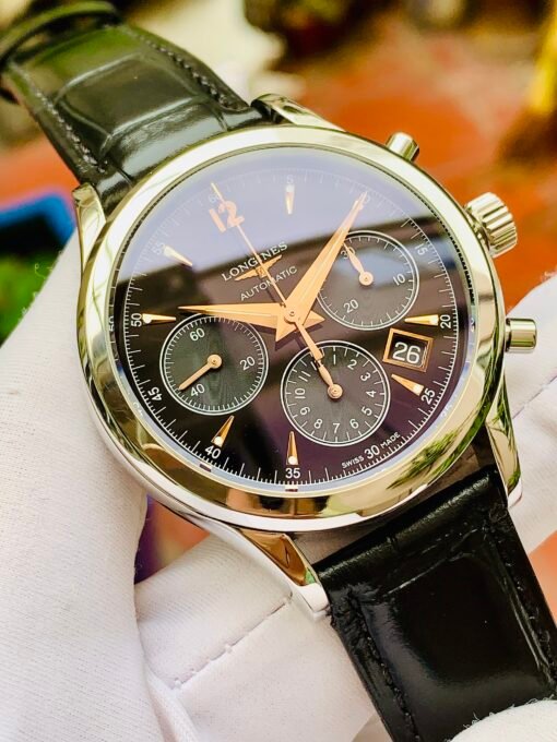 Đồng Hồ Longines Heritage Collection Chronograph Black Dial - L2.750.4.56.0 - Hình ảnh 2