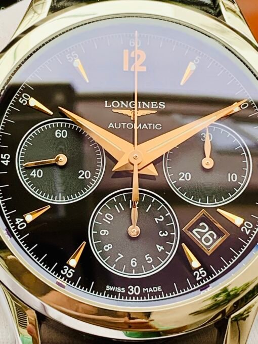 Đồng Hồ Longines Heritage Collection Chronograph Black Dial - L2.750.4.56.0 - Hình ảnh 9