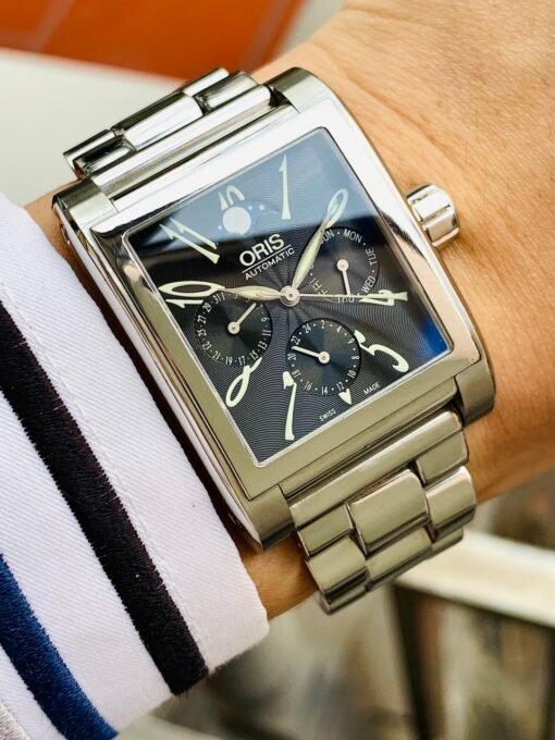 Đồng Hồ Oris Miles Rectangular Complication Black Dial - 01 581 7528 4064-07 8 22 68