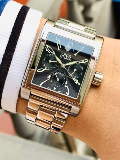 Đồng Hồ Oris Miles Rectangular Complication Black Dial - 01 581 7528 4064-07 8 22 68 - Hình ảnh 3