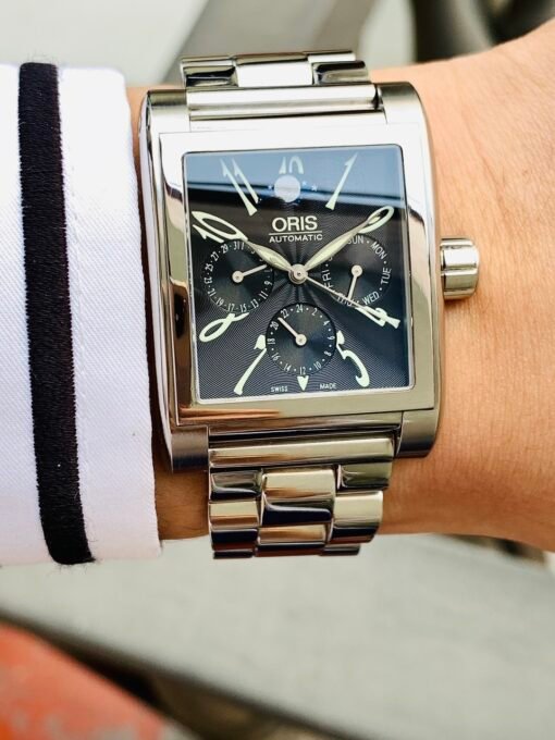 Đồng Hồ Oris Miles Rectangular Complication Black Dial - 01 581 7528 4064-07 8 22 68 - Hình ảnh 4