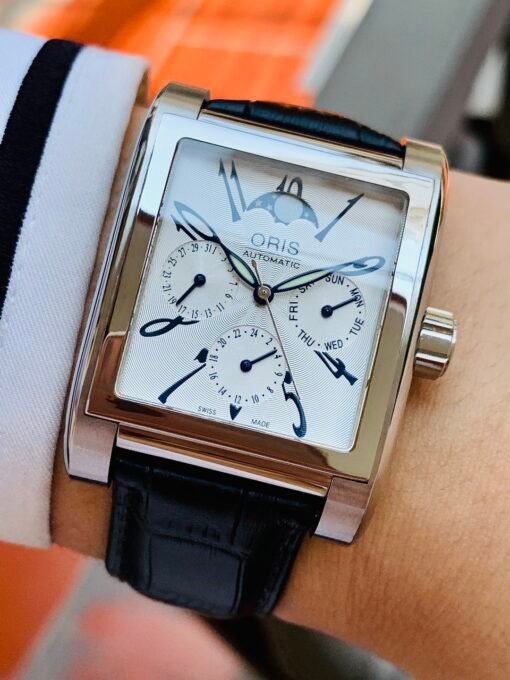 Đồng Hồ Oris Miles Rectangular Complication White Dial - 581 7528 4061 LS - Hình ảnh 3