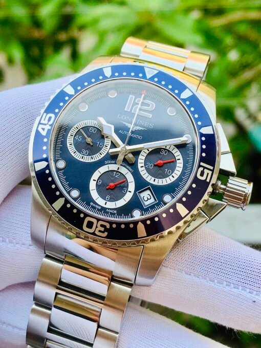 Đồng Hồ Longines HydroConquest Chronograph Blue Dial - L3.744.4.96.6 - Hình ảnh 4