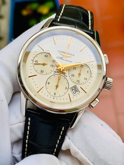 Đồng Hồ Longines Flagship Heritage Chronograph White Dial - L4.796.4.78.2 - Hình ảnh 3