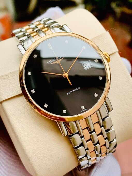 Đồng Hồ Longines Elegant Demi Rose Gold Black Dial - L4.810.5.57.7 - Hình ảnh 2