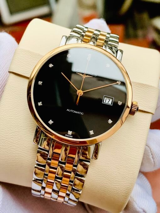 Đồng Hồ Longines Elegant Demi Rose Gold Black Dial - L4.810.5.57.7 - Hình ảnh 3