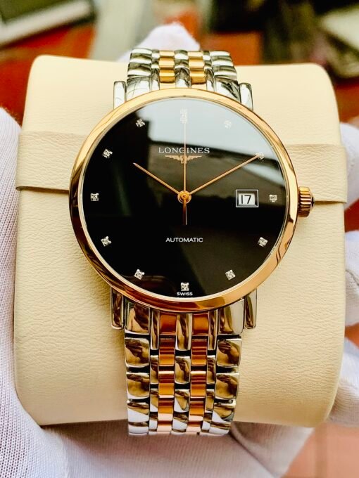 Đồng Hồ Longines Elegant Demi Rose Gold Black Dial - L4.810.5.57.7
