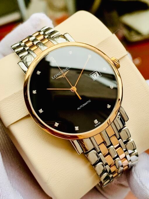 Đồng Hồ Longines Elegant Demi Rose Gold Black Dial - L4.810.5.57.7 - Hình ảnh 5