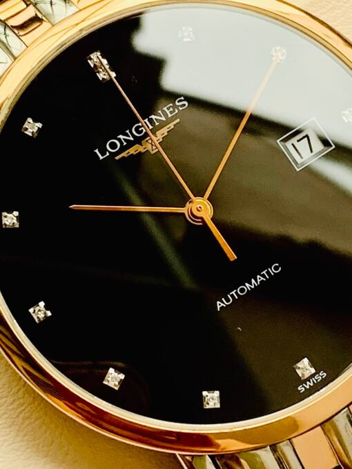 Đồng Hồ Longines Elegant Demi Rose Gold Black Dial - L4.810.5.57.7 - Hình ảnh 6