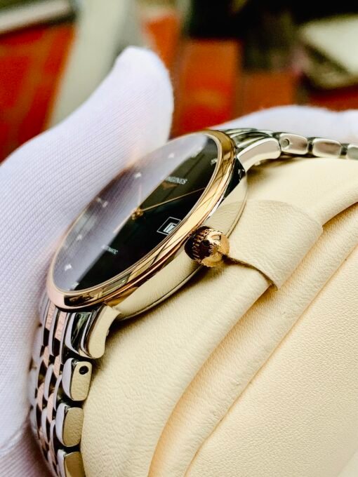 Đồng Hồ Longines Elegant Demi Rose Gold Black Dial - L4.810.5.57.7 - Hình ảnh 7