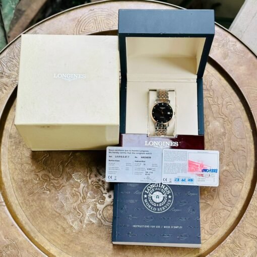 Đồng Hồ Longines Elegant Demi Rose Gold Black Dial - L4.810.5.57.7 - Hình ảnh 10