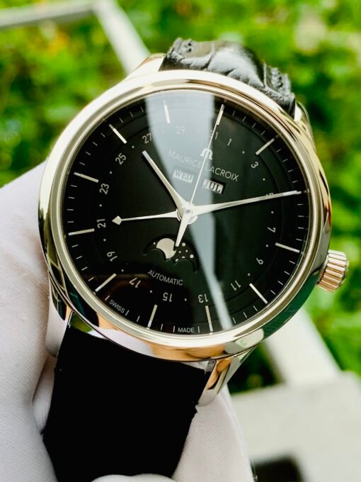 Đồng Hồ Maurice Lacroix Les Classiques Moon Phase Black Dial - LC6068-SS001-33E - Hình ảnh 12