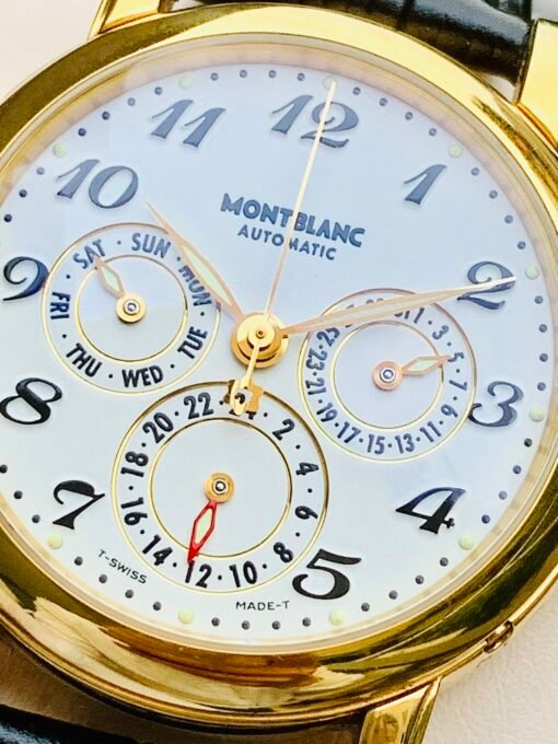 Đồng Hồ Montblanc Meisterstuck Dual Time White Dial - 7014 - Hình ảnh 5