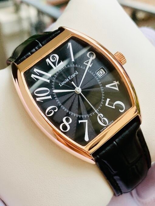 Đồng Hồ Louis Erard Tonneau Date Black Dial Rose Gold - 80045 - Hình ảnh 2