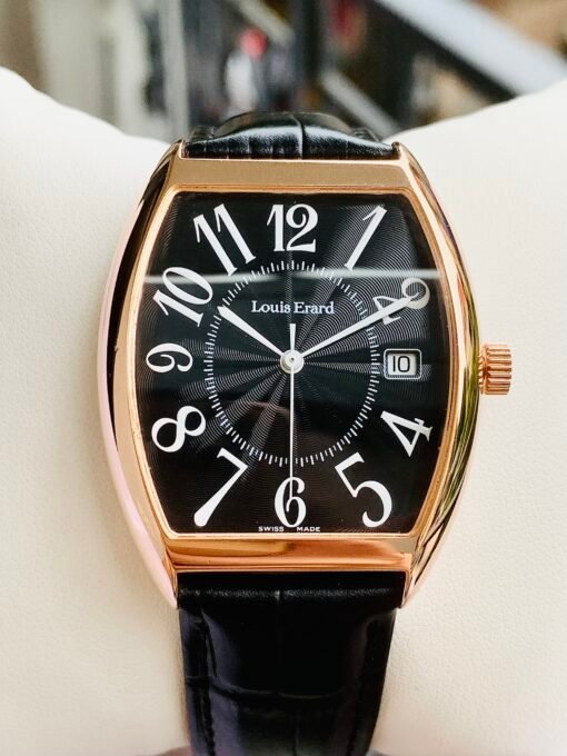 Đồng Hồ Louis Erard Tonneau Date Black Dial Rose Gold - 80045 - Hình ảnh 3